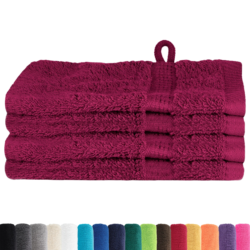 vidaXL Viesu dvielis SOLUND Bordo Kokvilna