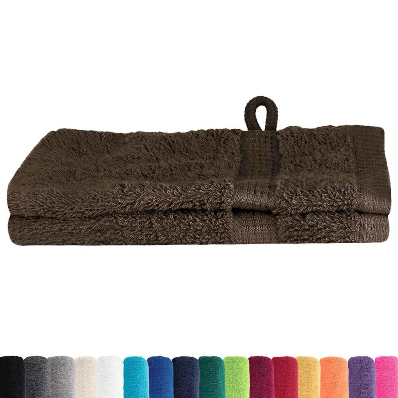 vidaXL Viesu dvielis SOLUND Brūna Kokvilna