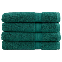 vidaXL dvieļi SOLUND, 4 gab., zaļi, 100x200 cm, 600 gsm