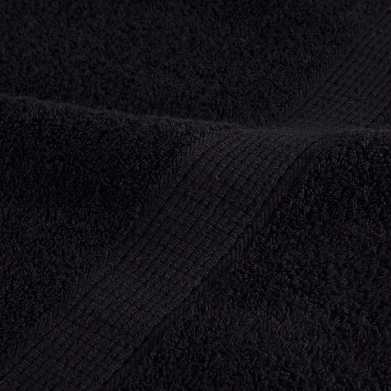 vidaXL dvieļi SOLUND, 4 gab., melni, 100x200 cm, 600 gsm