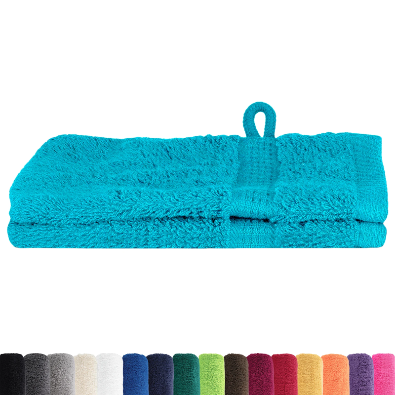 vidaXL Viesu dvielis SOLUND Tirkīza Kokvilna