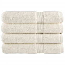 vidaXL pirts dvieļi SOLUND, 4 gab., krēmkrāsa, 80x200 cm, 600 gsm