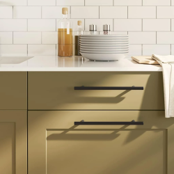 vidaXL skapja rokturi, 20 gab., melni, 192 mm, nerūsējošais tērauds