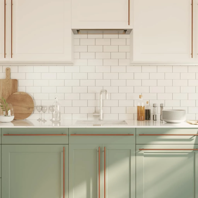 vidaXL skapja rokturi, 20 gab., bronzas, 480 mm, nerūsējošais tērauds