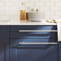 vidaXL skapja rokturi, 10 gab., sudraba, 320 mm, nerūsējošais tērauds