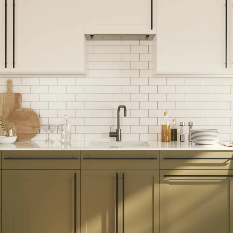 vidaXL skapja rokturi, 10 gab., melni, 480 mm, nerūsējošais tērauds