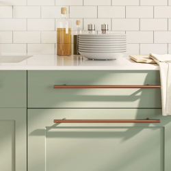 vidaXL skapja rokturi, 10 gab., bronzas, 320 mm, nerūsējošais tērauds