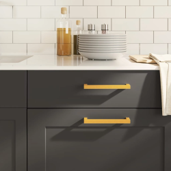 vidaXL skapja rokturi, 20 gab., zelta, 160 mm, nerūsējošais tērauds