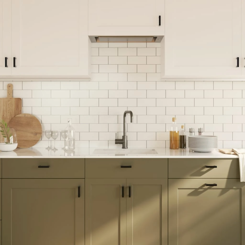 vidaXL skapja rokturi, 20 gab., melni, 64 mm, nerūsējošais tērauds