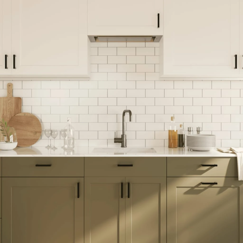 vidaXL skapja rokturi, 20 gab., melni, 96 mm, nerūsējošais tērauds