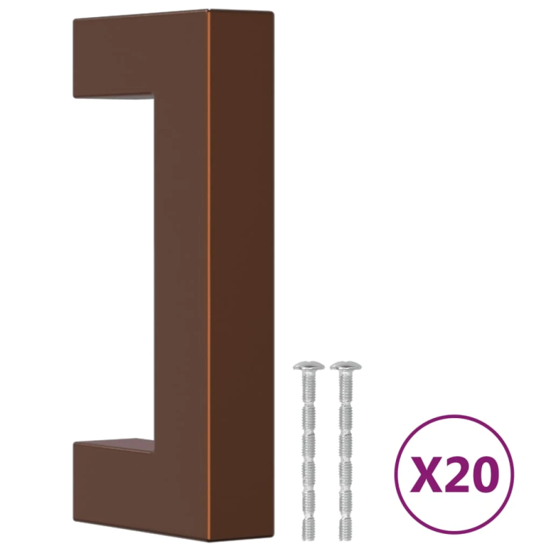 vidaXL skapja rokturi, 20 gab., bronzas, 64 mm, nerūsējošais tērauds