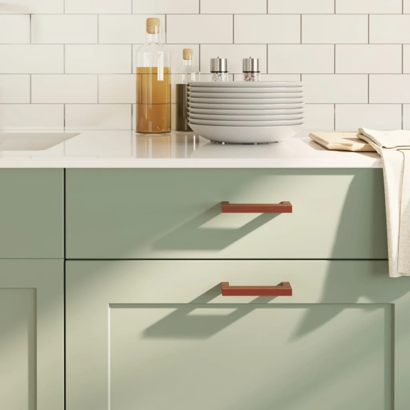 vidaXL skapja rokturi, 20 gab., bronzas, 96 mm, nerūsējošais tērauds