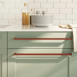 vidaXL skapja rokturi, 20 gab., bronzas, 480 mm, nerūsējošais tērauds