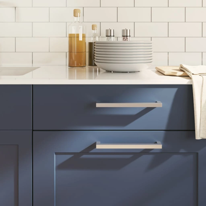 vidaXL skapja rokturi, 10 gab., sudraba, 192 mm, nerūsējošais tērauds