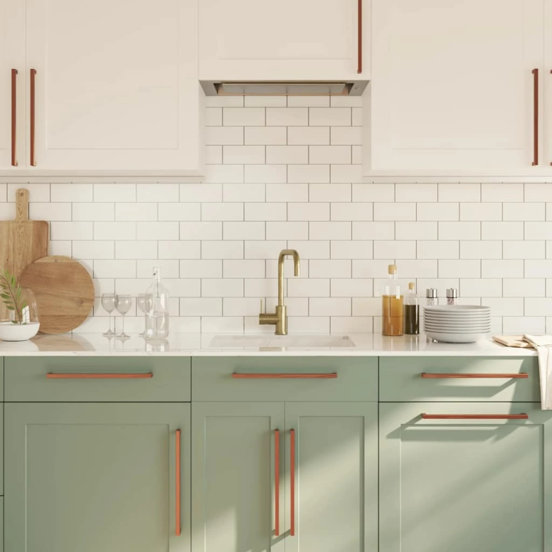 vidaXL skapja rokturi, 10 gab., bronzas, 320 mm, nerūsējošais tērauds