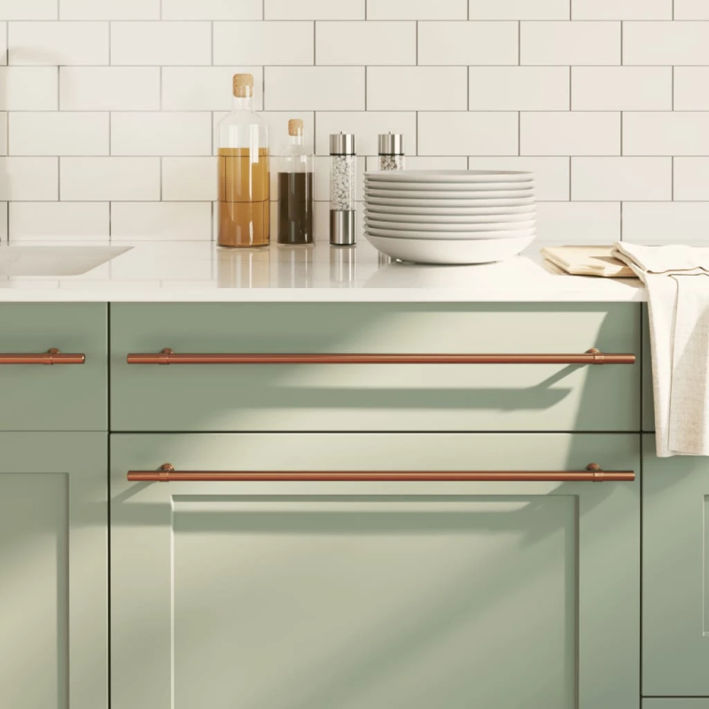 vidaXL skapja rokturi, 20 gab., bronzas, 480 mm, nerūsējošais tērauds