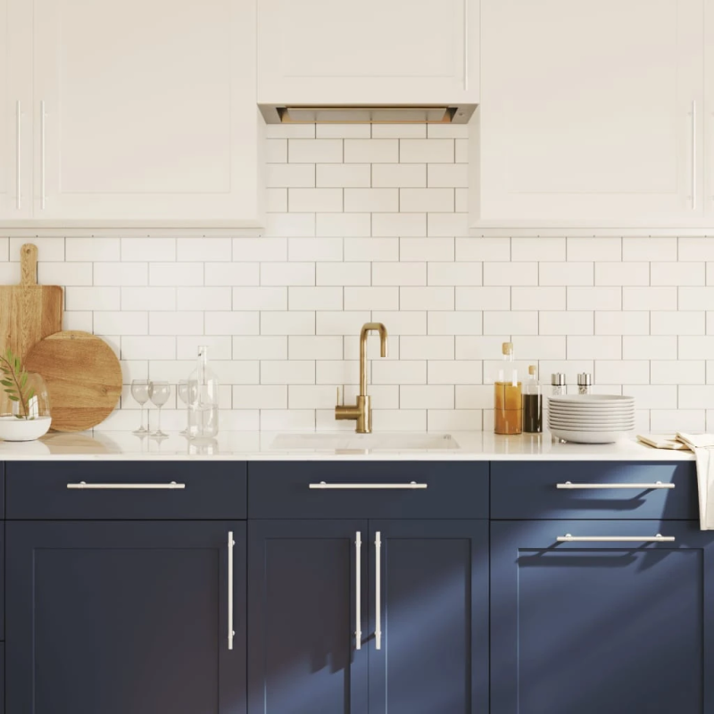 vidaXL skapja rokturi, 10 gab., sudraba, 224 mm, nerūsējošais tērauds