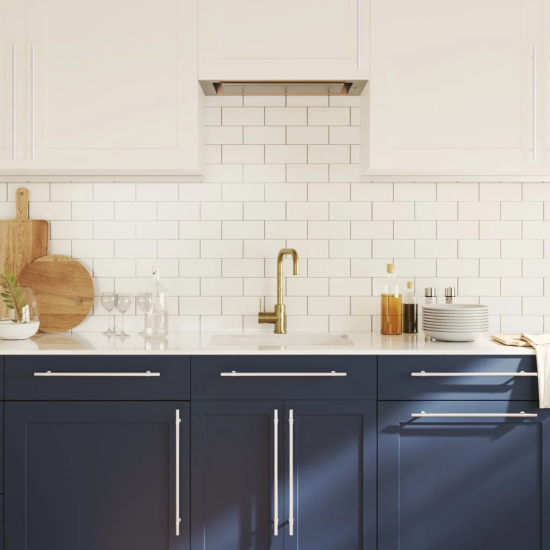 vidaXL skapja rokturi, 10 gab., sudraba, 320 mm, nerūsējošais tērauds