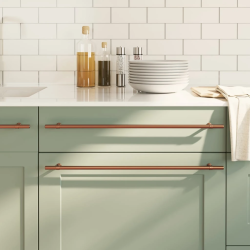 vidaXL skapja rokturi, 10 gab., bronzas, 480 mm, nerūsējošais tērauds