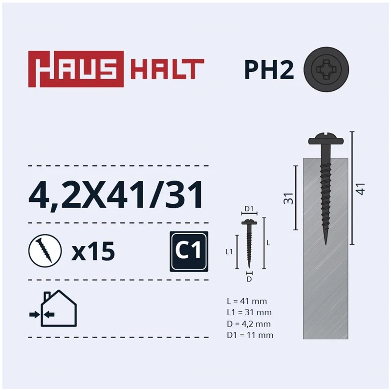 Skrūv.paš4,2x41-31met+fosf 15gb bl