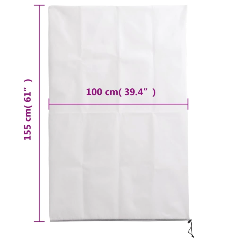 vidaXL augu pārsegi ar rāvējslēdzēju, 2 gab., 70 g-m², flīss, 1x1,55 m