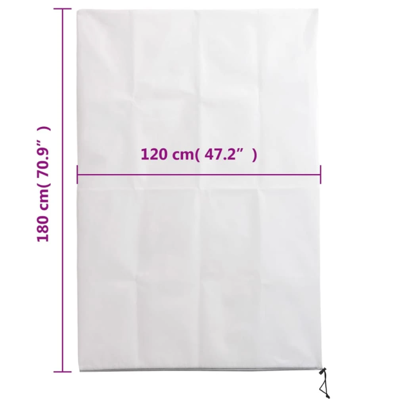 vidaXL augu pārsegi ar rāvējslēdzēju, 2 gab., 70 g-m², flīss, 1,2x1,8m