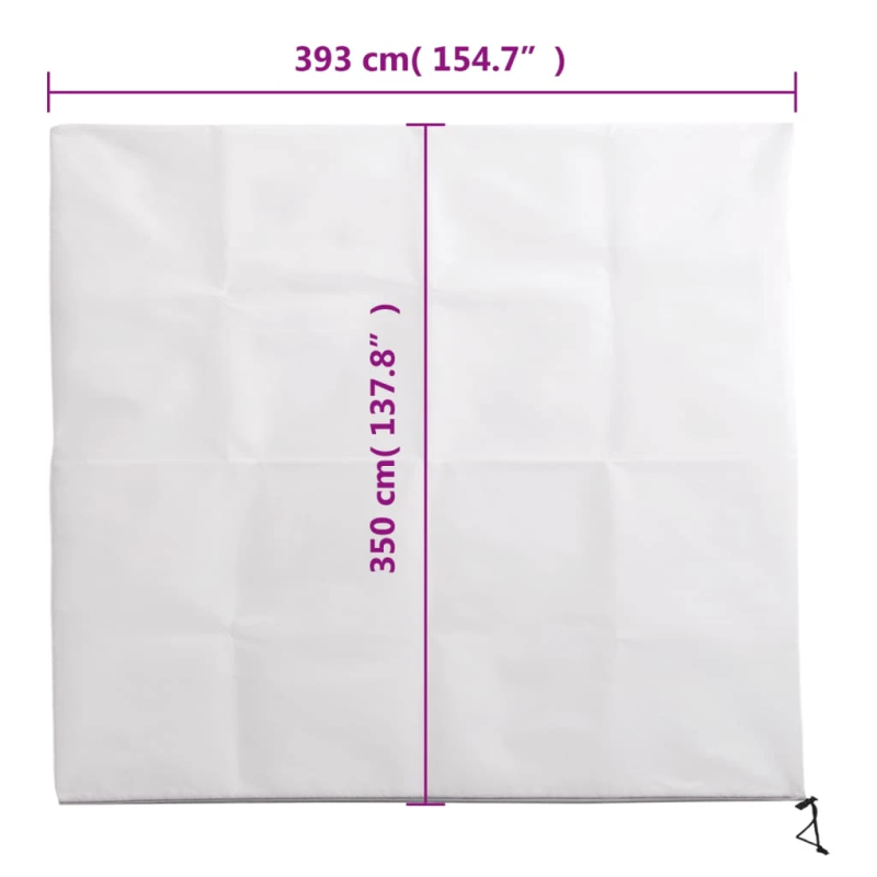 vidaXL augu pārsegs ar rāvējslēdzēju., 70 g-m², flīss, 3,93x3,5 m