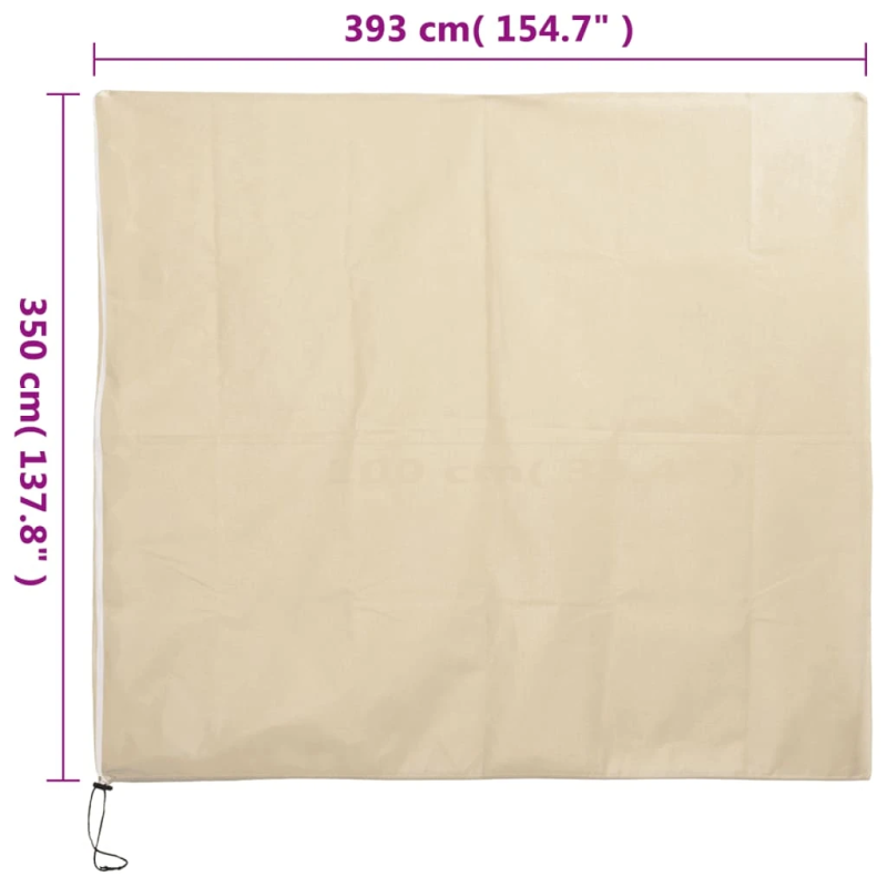 vidaXL augu pārsegs ar rāvējslēdzēju., 70 g-m², flīss, 3,93x3,5 m