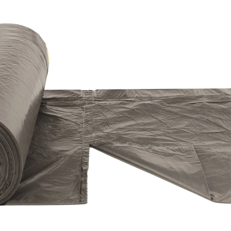 vidaXL atkritumu maisi ar aukliņām, 250 gab., melni, 60 L