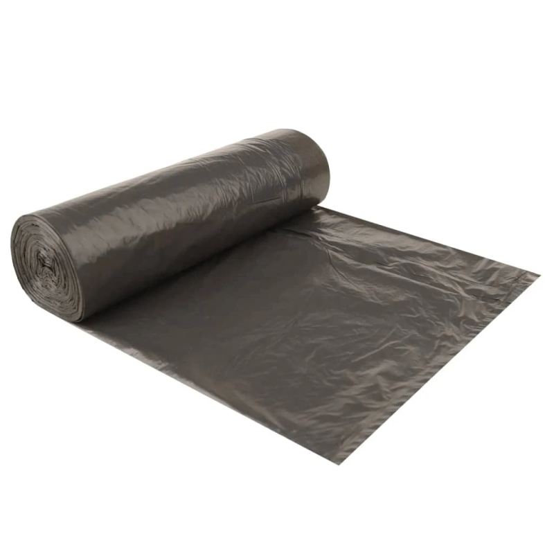 vidaXL atkritumu maisi ar aukliņām, 250 gab., melni, 60 L