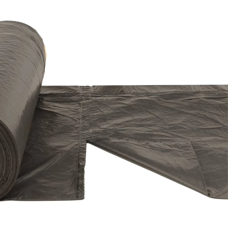 vidaXL atkritumu maisi ar aukliņām, 250 gab., melni, 120 L