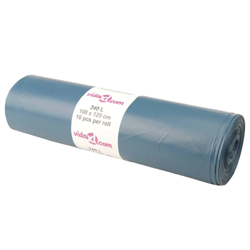 vidaXL atkritumu maisi, 100 gab., zili, 240 L