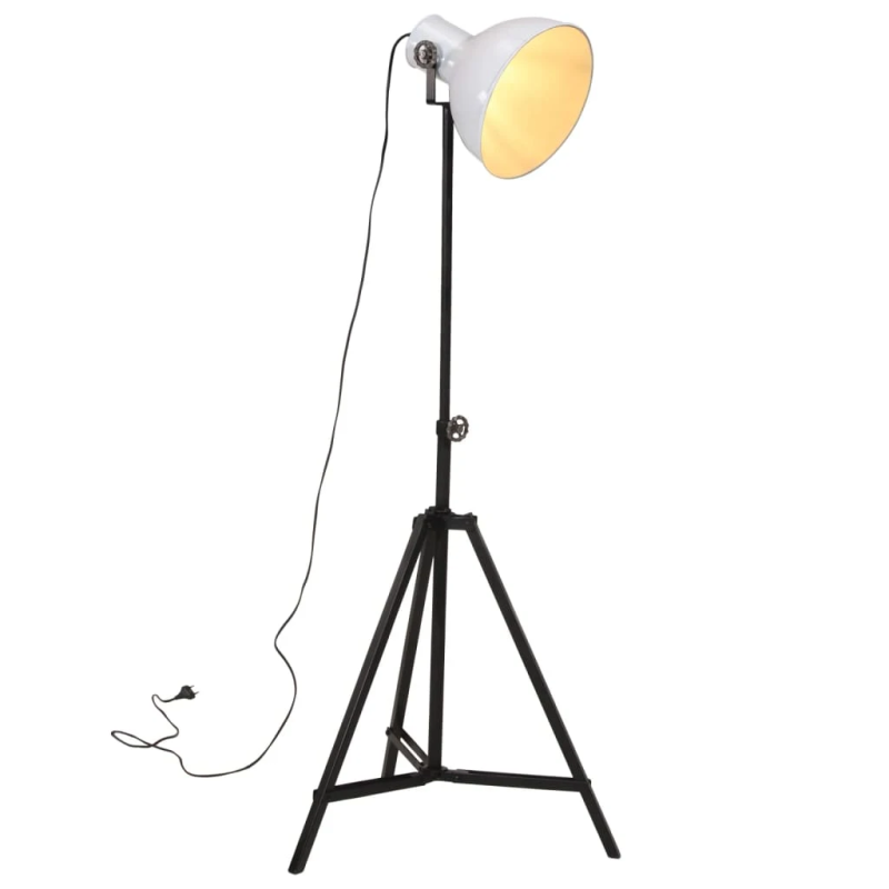 vidaXL grīdas lampa, 25 W, balta, 61x61x90-150 cm, E27