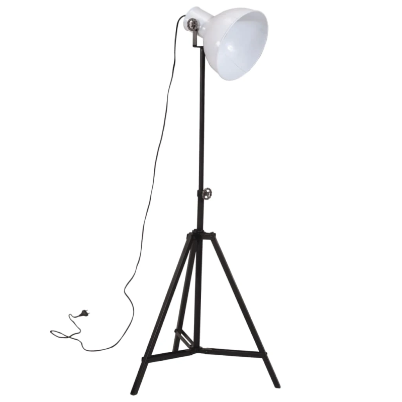 vidaXL grīdas lampa, 25 W, balta, 61x61x90-150 cm, E27
