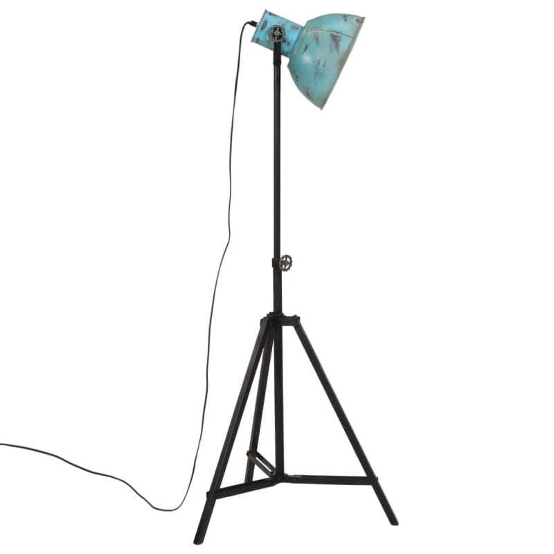 vidaXL grīdas lampa, 25 W, bružāti zila, 61x61x90-150 cm E27
