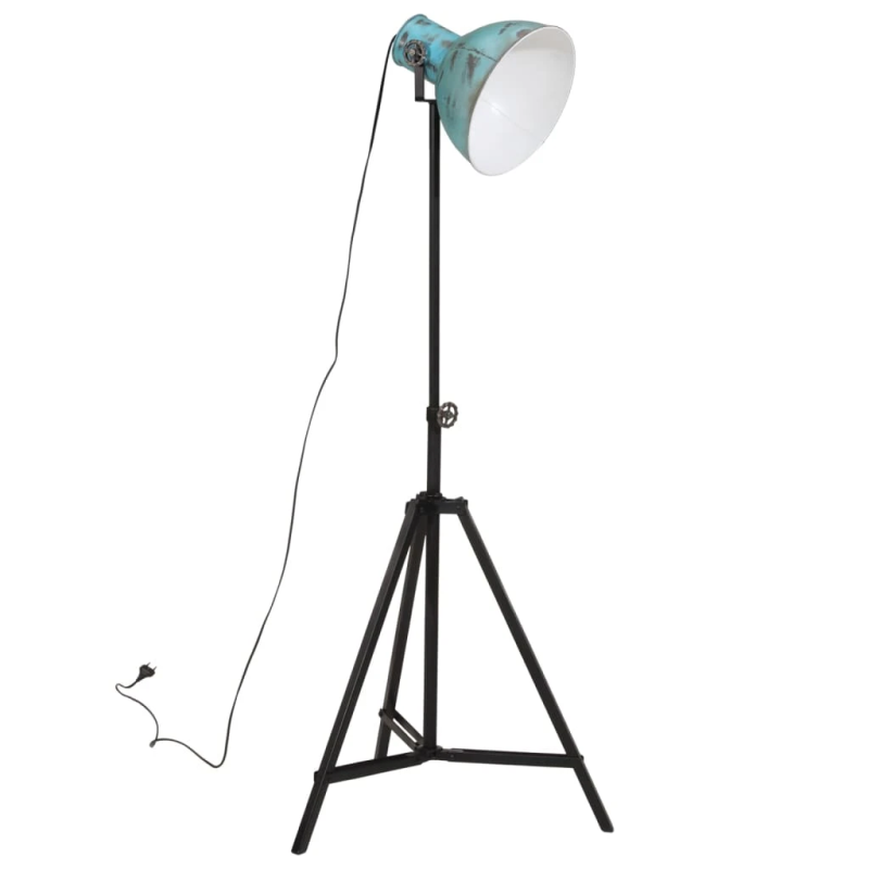 vidaXL grīdas lampa, 25 W, bružāti zila, 61x61x90-150 cm E27