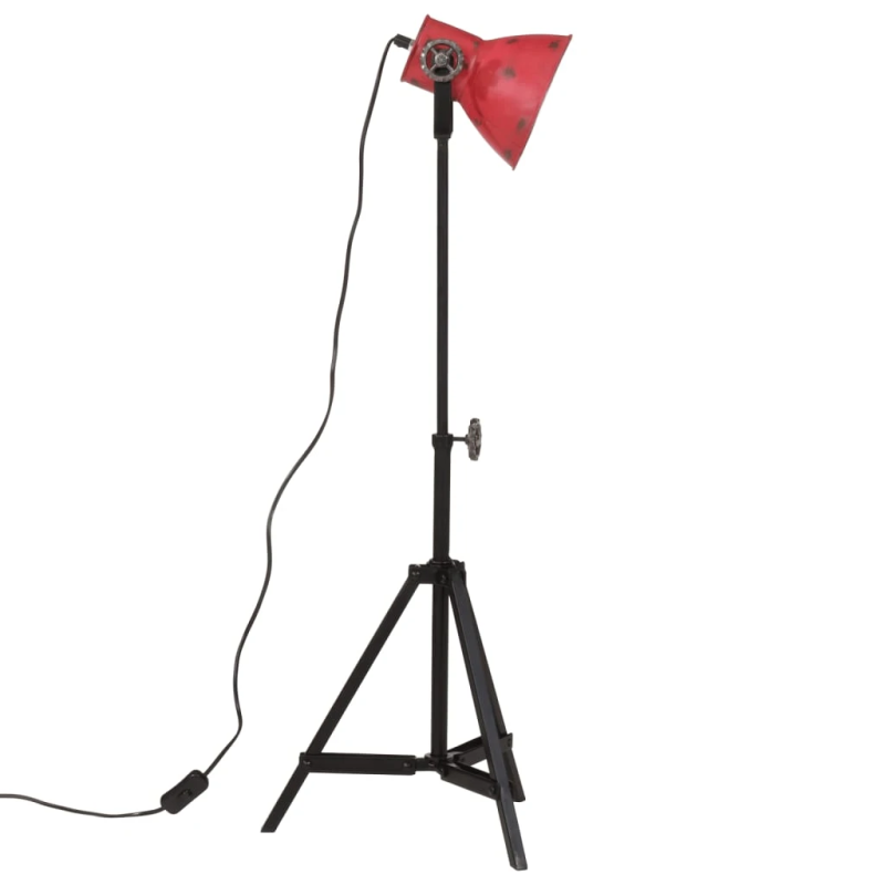vidaXL grīdas lampa, 25 W, bružāti sarkana, 35x35x65-95 cm E27