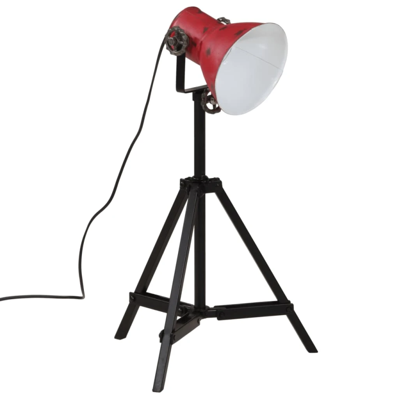 vidaXL grīdas lampa, 25 W, bružāti sarkana, 35x35x65-95 cm E27