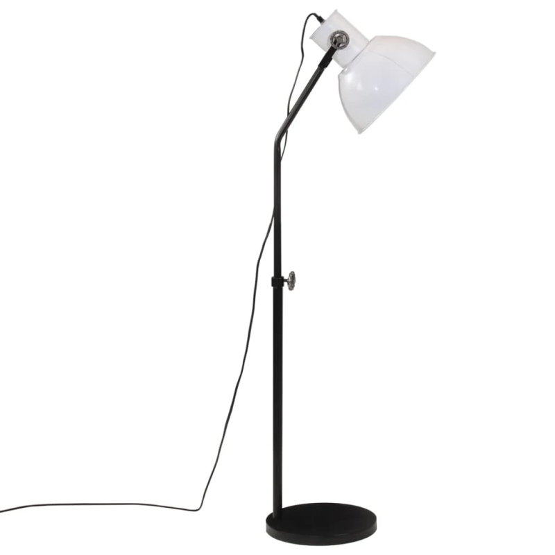 vidaXL grīdas lampa, 25 W, balta, 30x30x90-150 cm, E27