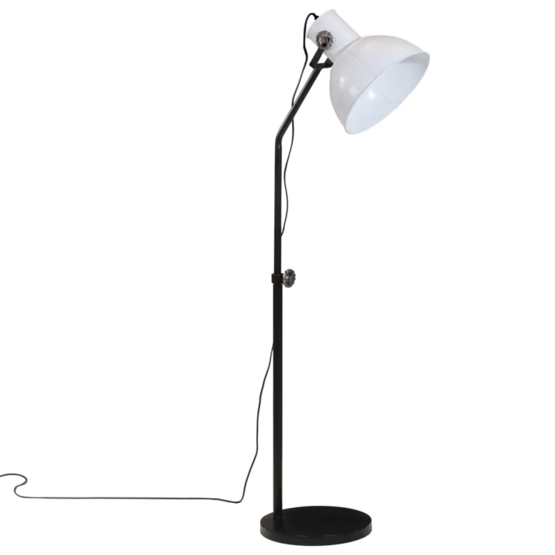vidaXL grīdas lampa, 25 W, balta, 30x30x90-150 cm, E27