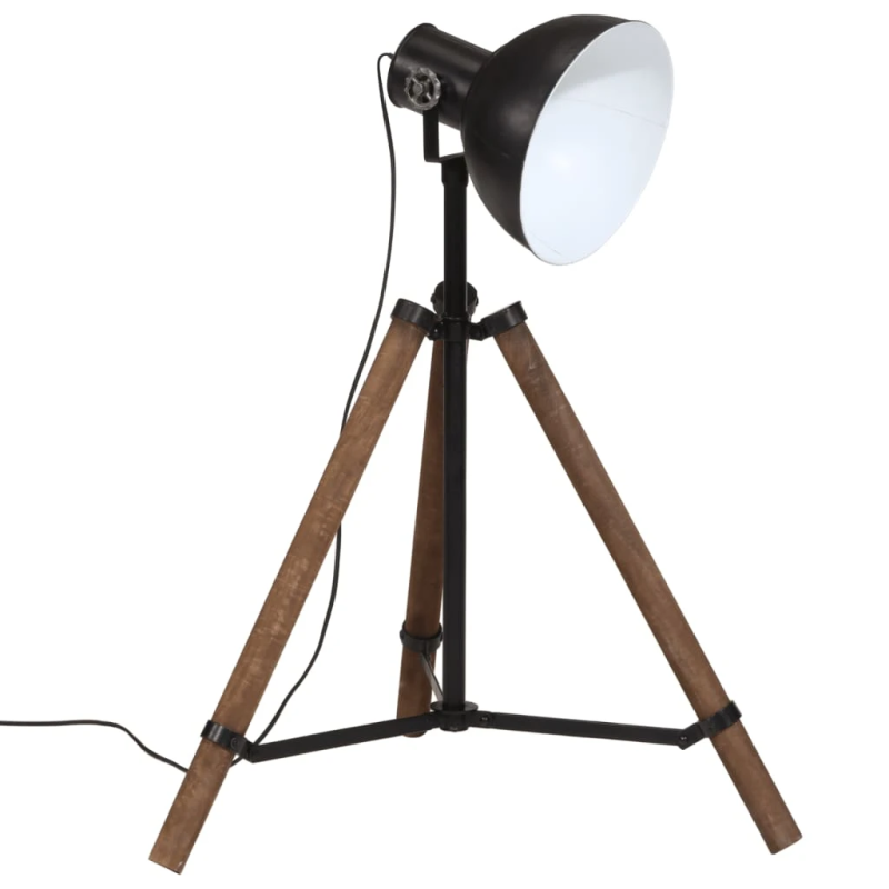 vidaXL grīdas lampa, 25 W, melna, 75x75x90-150 cm, E27