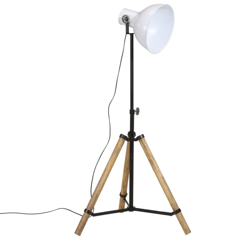 vidaXL grīdas lampa, 25 W, balta, 75x75x90-150 cm, E27