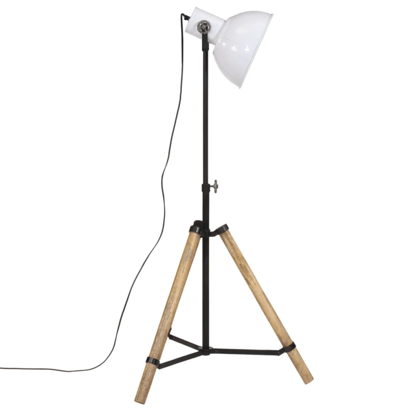 vidaXL grīdas lampa, 25 W, balta, 75x75x90-150 cm, E27