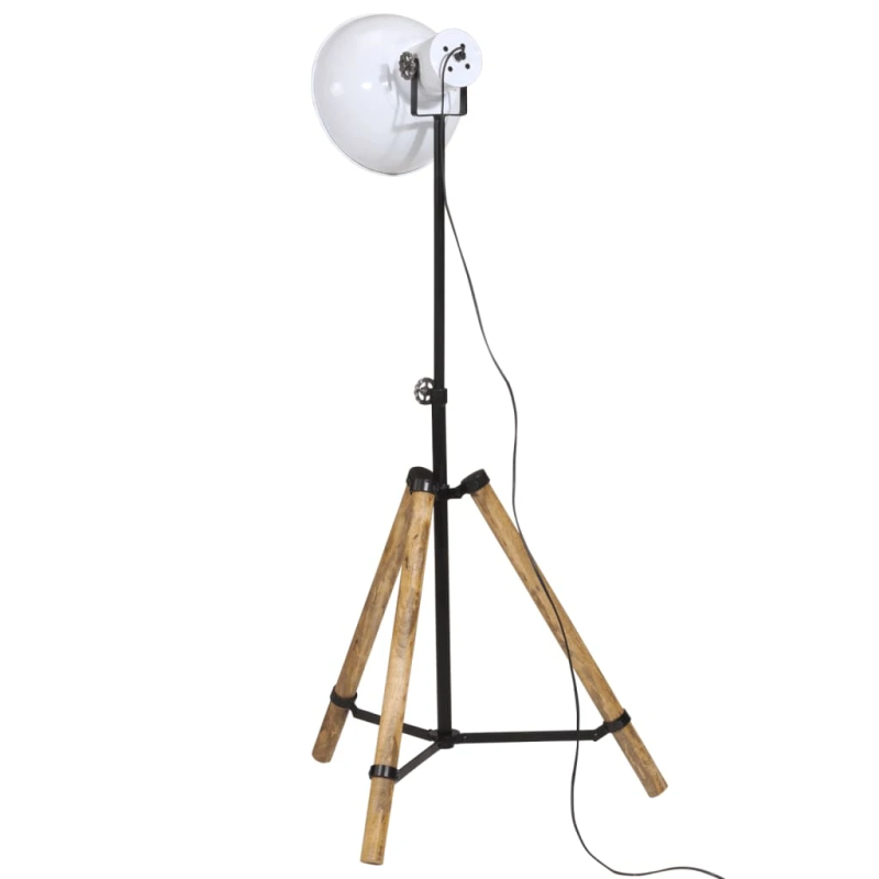 vidaXL grīdas lampa, 25 W, balta, 75x75x90-150 cm, E27