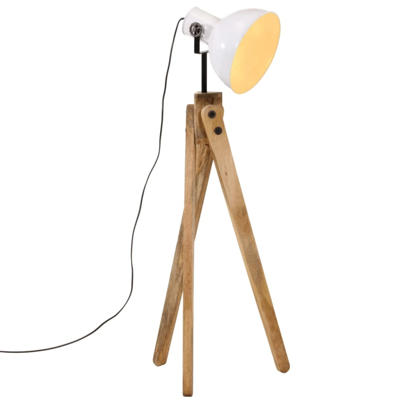 vidaXL grīdas lampa, 25 W, balta, 45x45x120 cm, E27