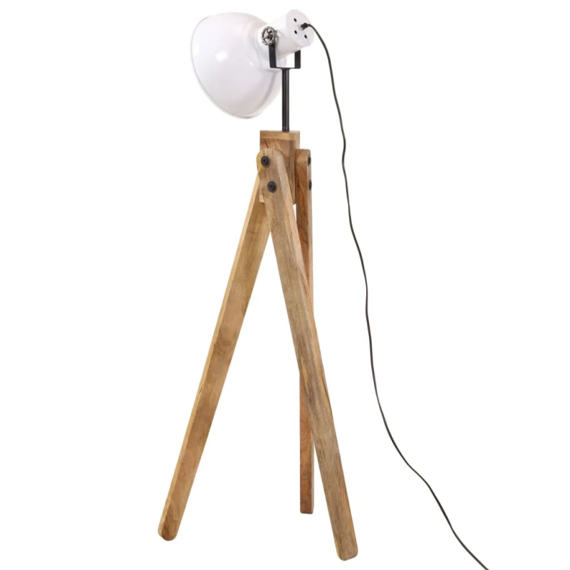 vidaXL grīdas lampa, 25 W, balta, 45x45x120 cm, E27