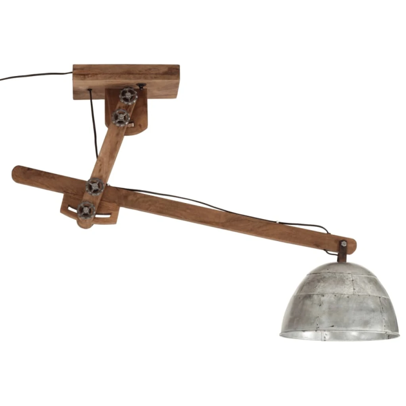vidaXL sienas lampa 25 W, vintāžas, sudraba krāsa, 105x30x65-108cm E27