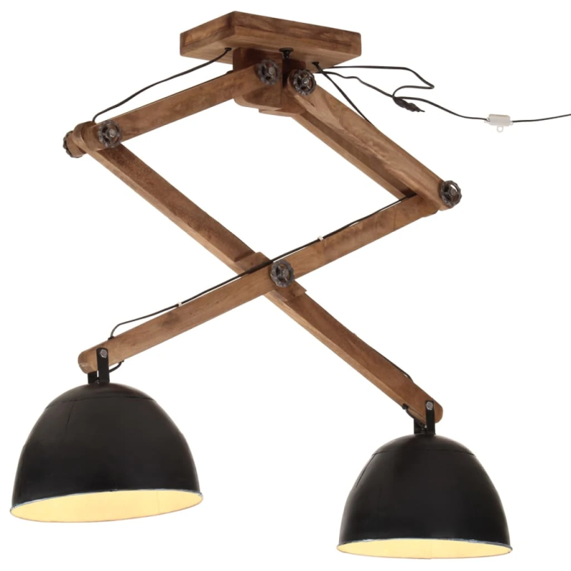 vidaXL sienas lampa 25 W, vintāžas, melna, 29x18x85 cm, E27