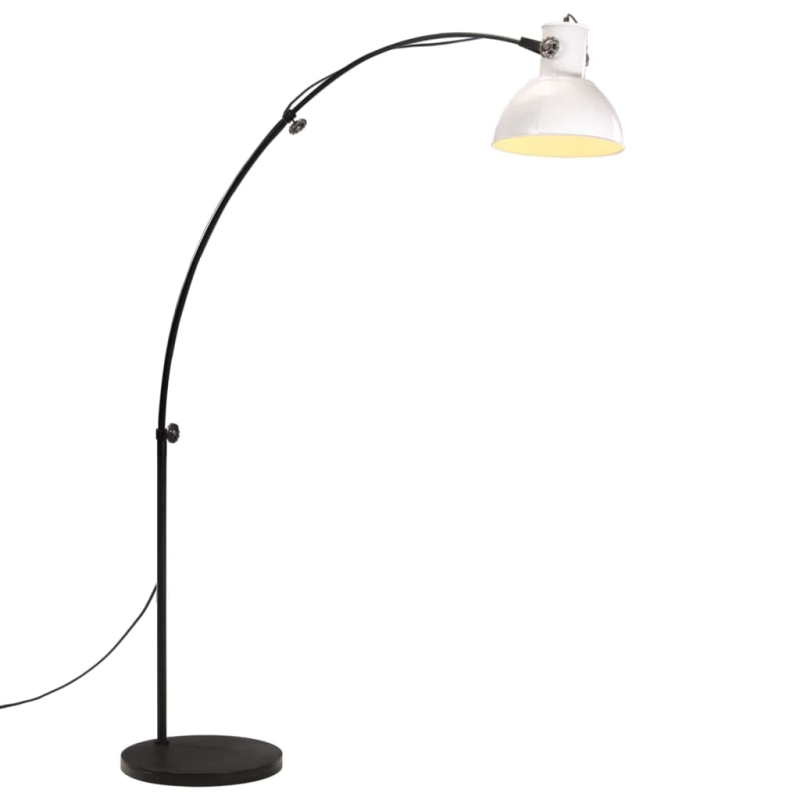 vidaXL grīdas lampa, 25 W, balta, 150 cm, E27
