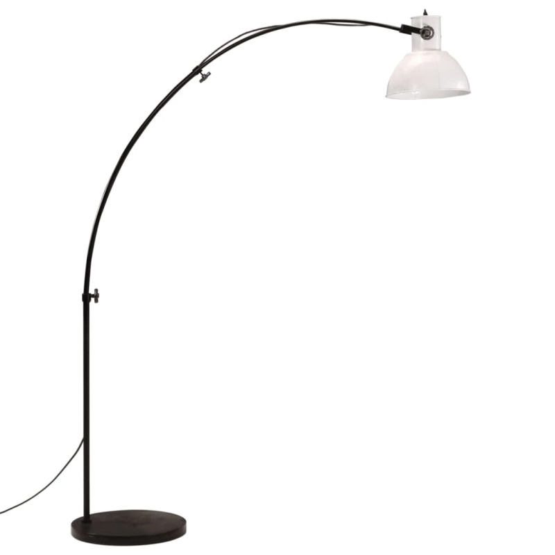 vidaXL grīdas lampa, 25 W, balta, 150 cm, E27